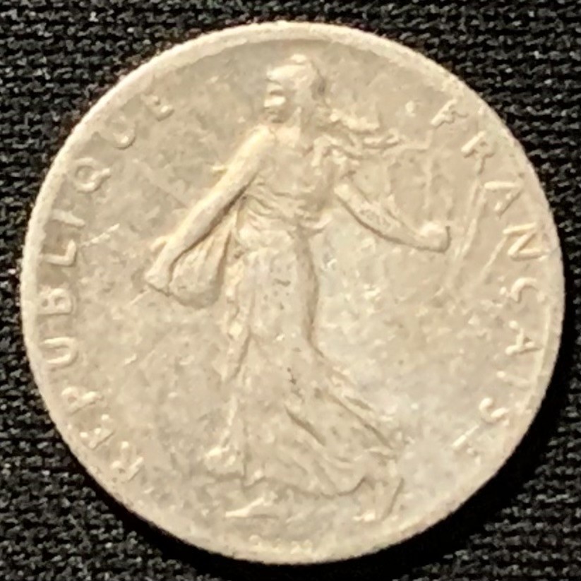 紫瑗钱币——第251期拍卖 法国 1917年 播种女神 50分 2.5克 0.835银