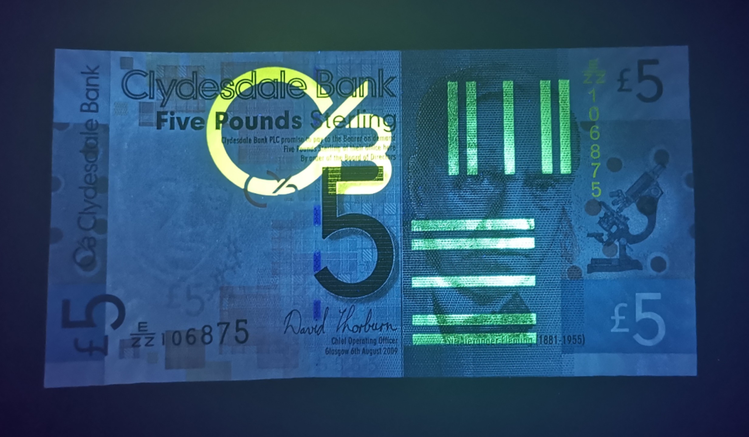 《张总收藏》85期——外币精品 2009年苏格兰戴尔银行5镑UNC补号 青霉素发现者弗莱明