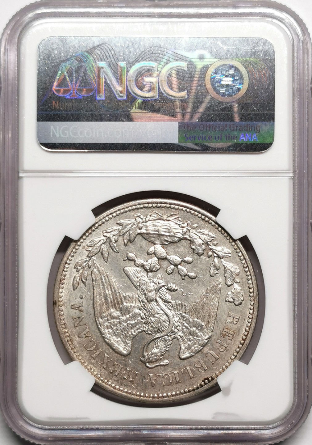 凡希社世界钱币微拍第二百二十五期 1909MO墨西哥直边鹰洋NGC-MS62