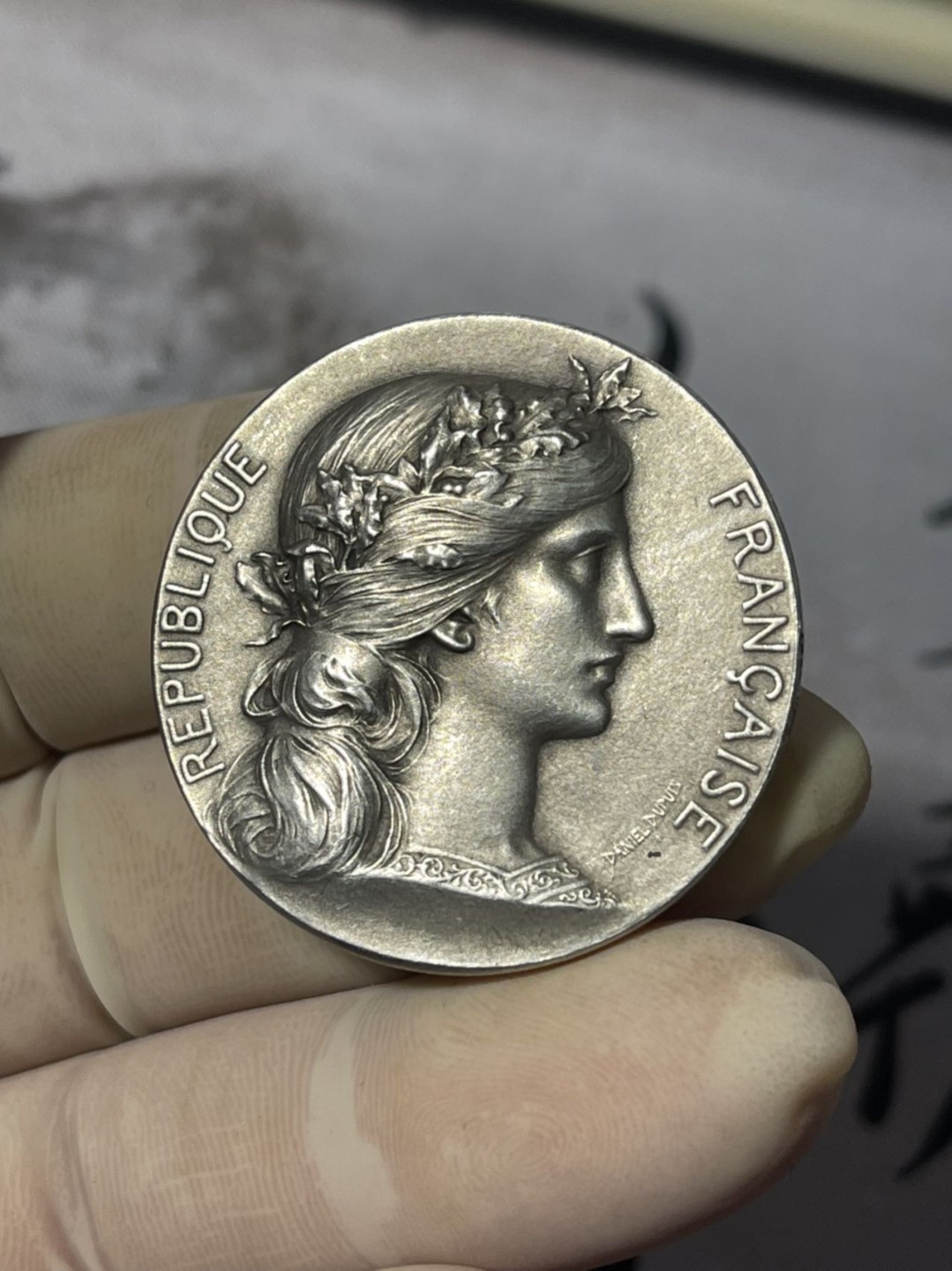 第七场，法国艺术章牌代币拍卖（实时专场） 法国玛丽安娜花环农业畜牧业银质奖章