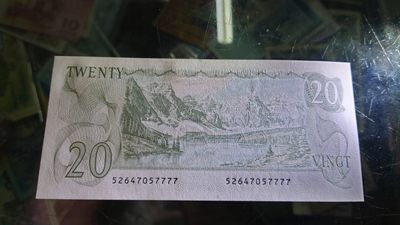 【世界钱币收藏】精选微拍第54期暨2023年第一期 新出分部分精品上拍 1979年加拿大20元景观版 狮子号7777 全新绝品原票