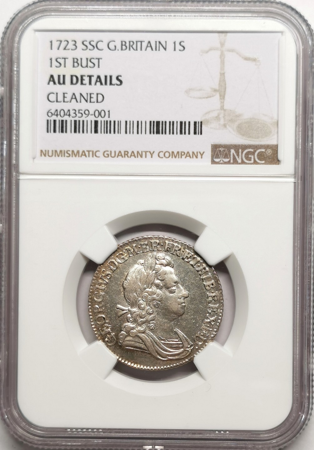 凡希社世界钱币微拍第二百二十五期 1723英国乔治一世南海先令NGC-AUD