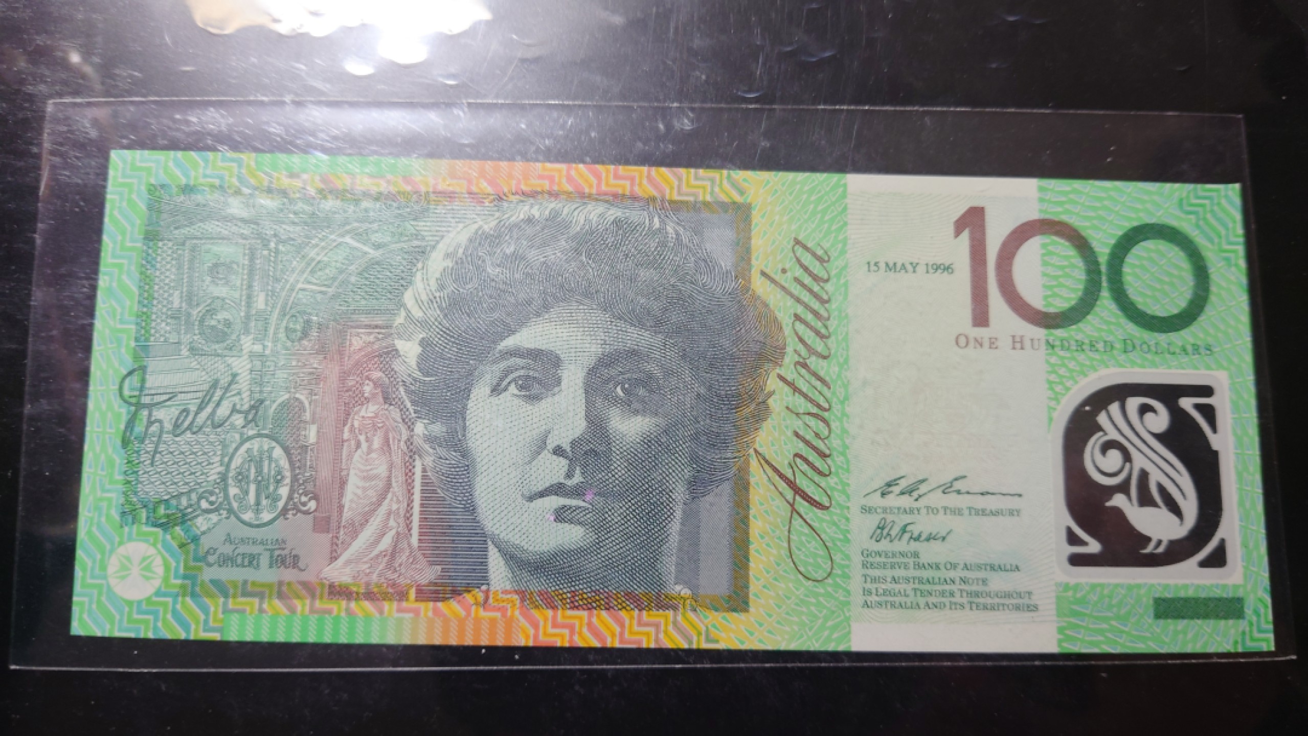 【世界钱币收藏】精选微拍第55期 暨2023年第二期 绝品裸钞全部低价起拍  1996年澳大利亚100元 首发AA冠 背面带年份 全新绝品