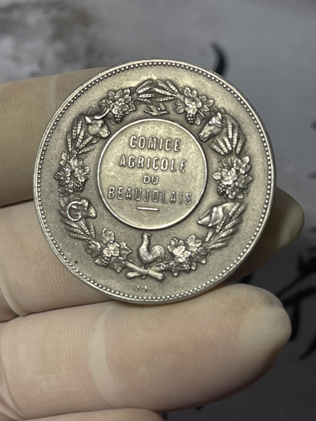 第七场，法国艺术章牌代币拍卖（实时专场） 法国玛丽安娜花环农业畜牧业银质奖章