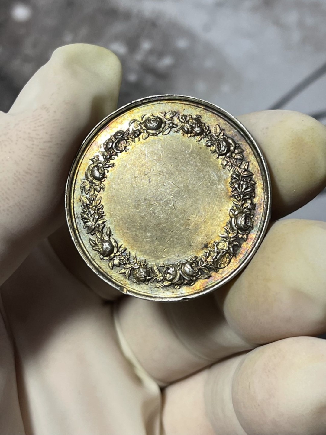 第七场，法国艺术章牌代币拍卖（实时专场） 法国结婚银章（五彩转光好品～）