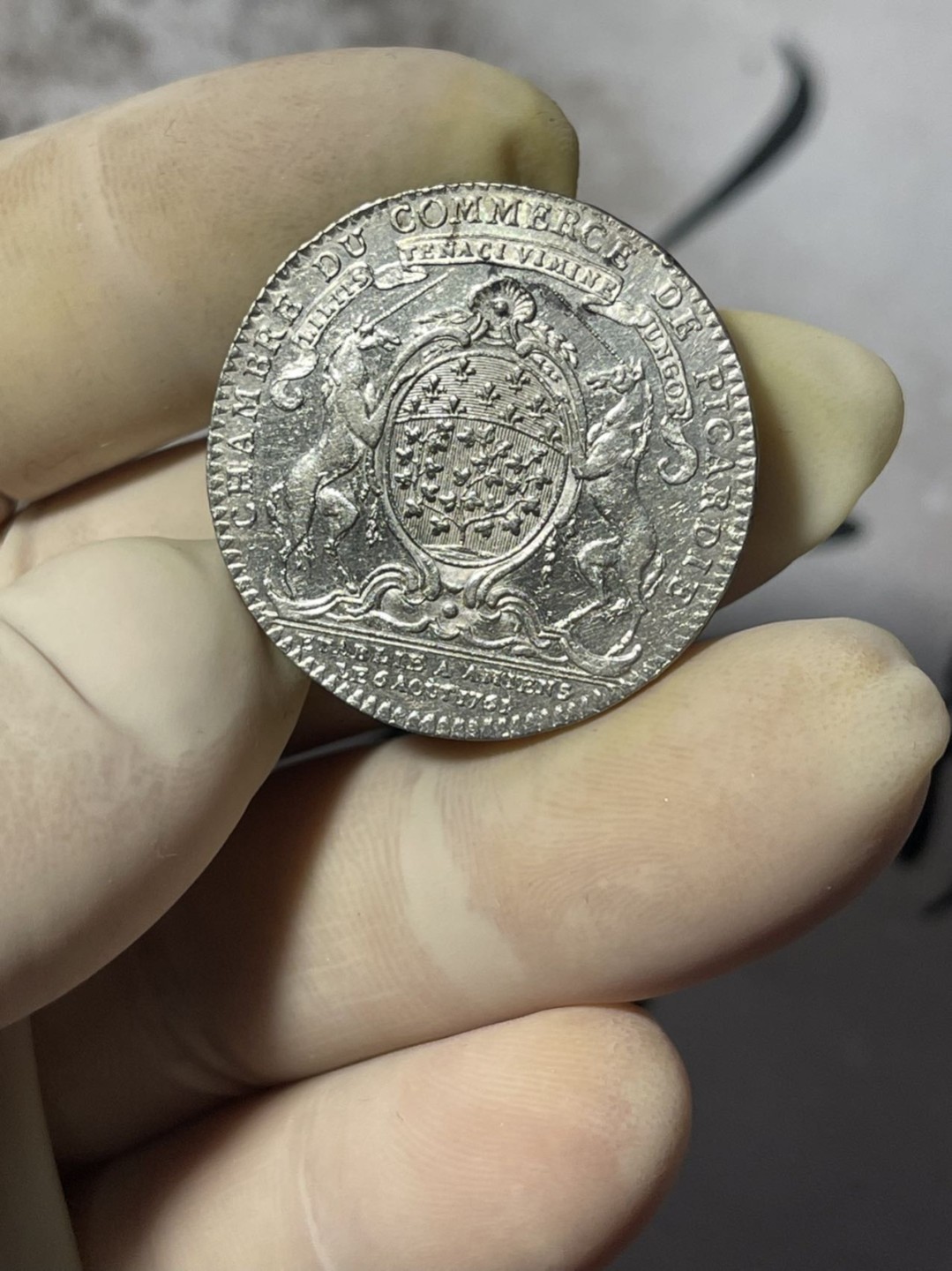 第七场，法国艺术章牌代币拍卖（实时专场） 1761年法国航海贸易银质代币