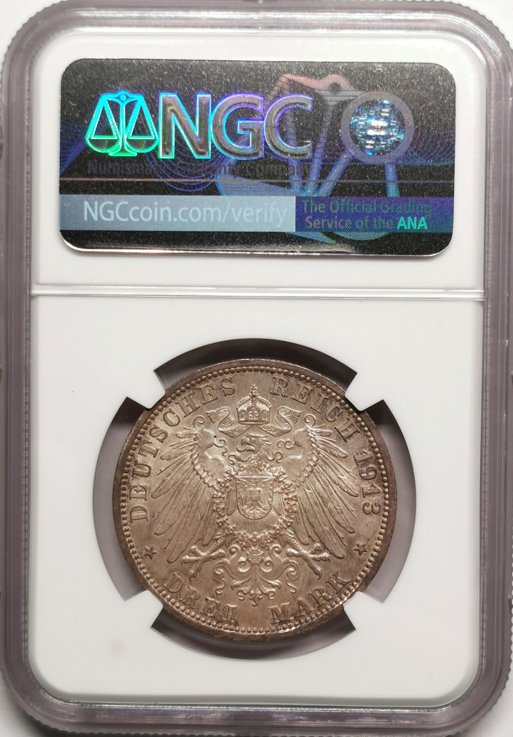 凡希社世界钱币微拍第二百二十五期 1913普鲁士加冕纪念3马克NGC-MS64