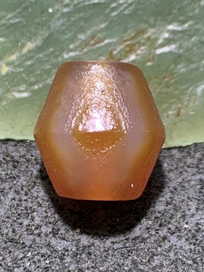 精美天眼纹高玉化风化纹玛瑙碟珠一颗， - 精美天眼纹高玉化风化纹玛瑙碟珠一颗，