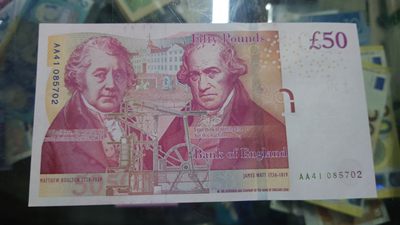 【世界钱币收藏】精选微拍第55期 暨2023年第二期 绝品裸钞全部低价起拍  2010年英国F序列50镑 AA冠 全新绝品