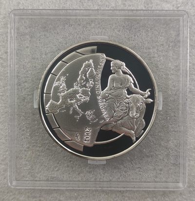 巴斯克收藏第71期 纪念银币专场 3/4/5号三场连拍 全场包邮 - 比利时2004年欧罗巴骑牛女神10欧元精制纪念银币 欧洲之星系列
