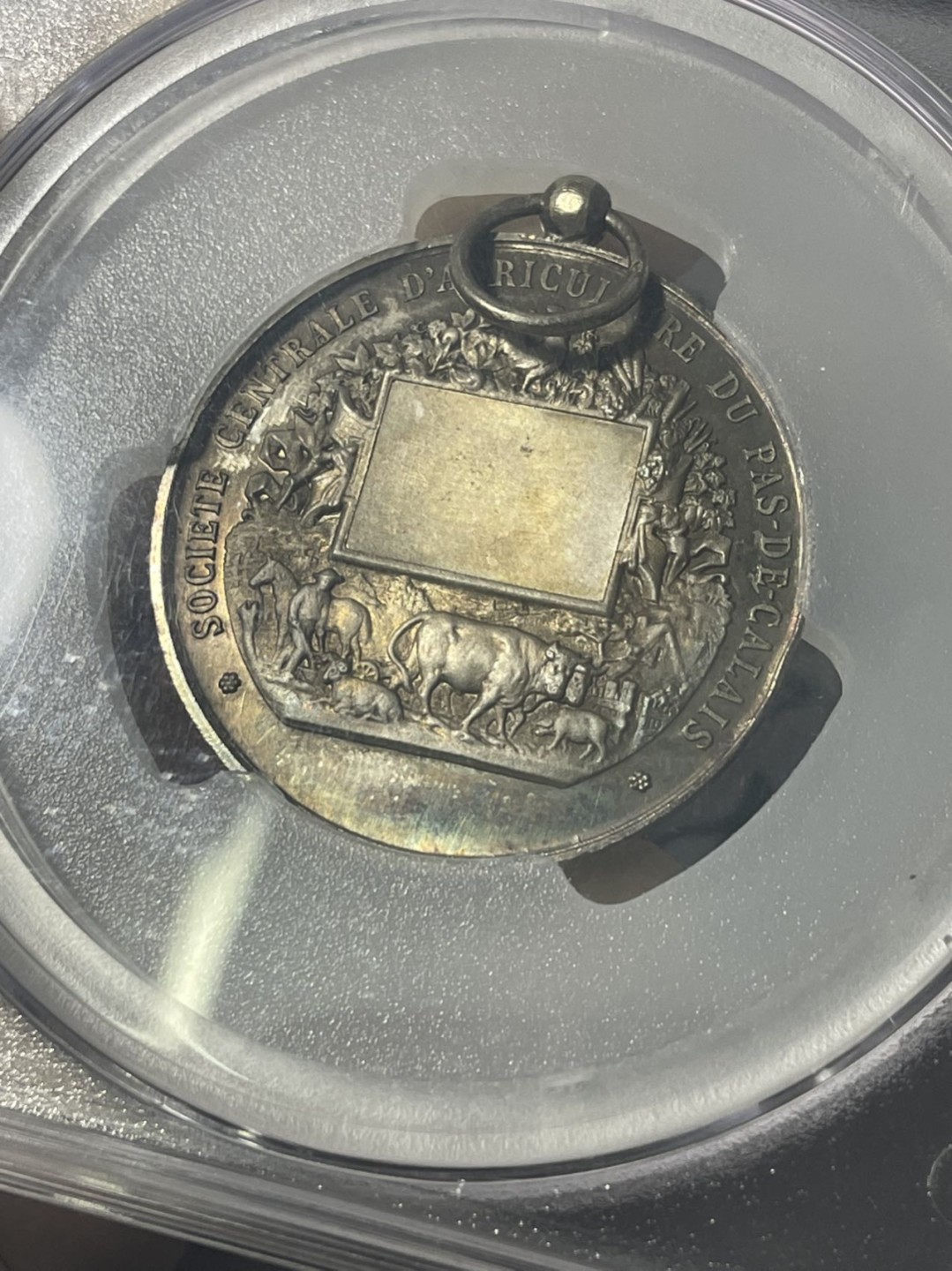 第七场，法国艺术章牌代币拍卖（实时专场） 法国加来海峡中央农业协会银质奖章pcgs评级sp67