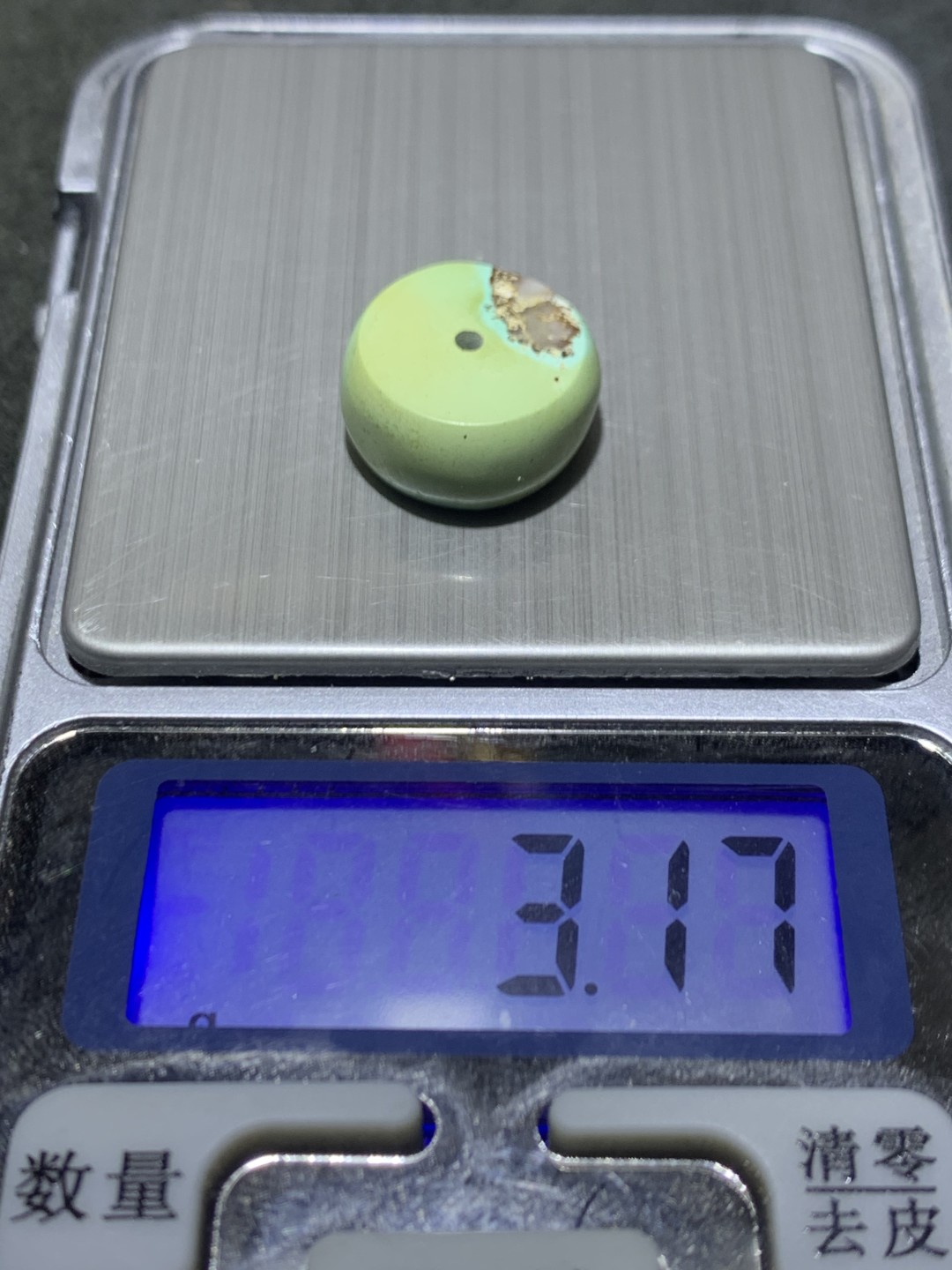 十堰俏色网花松石平安扣一颗