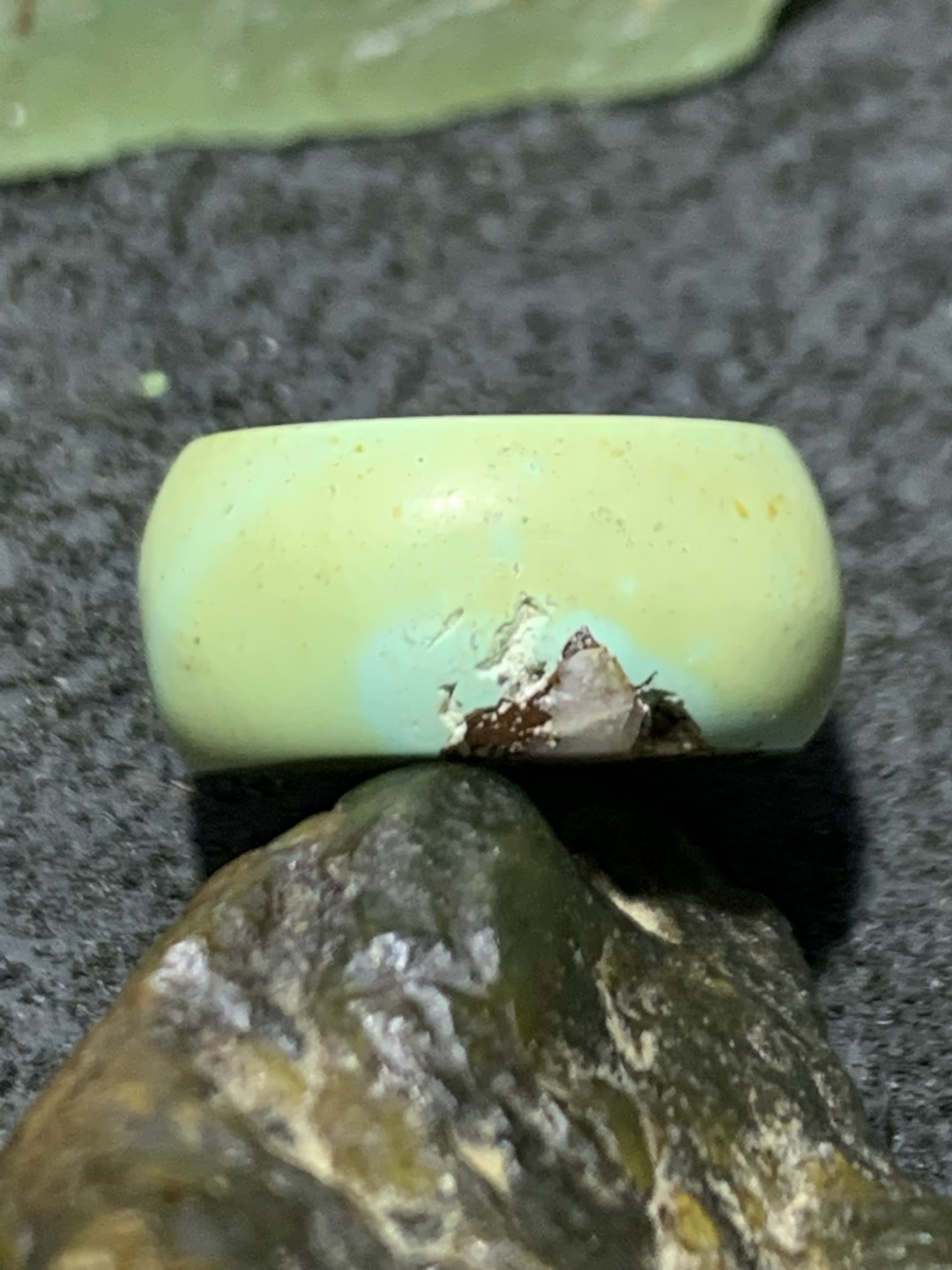 十堰俏色网花松石平安扣一颗
