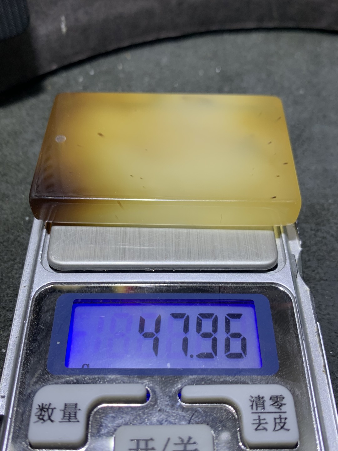 精美高玉化马达加斯加海洋玉髓俏色水墨点牌子一个！