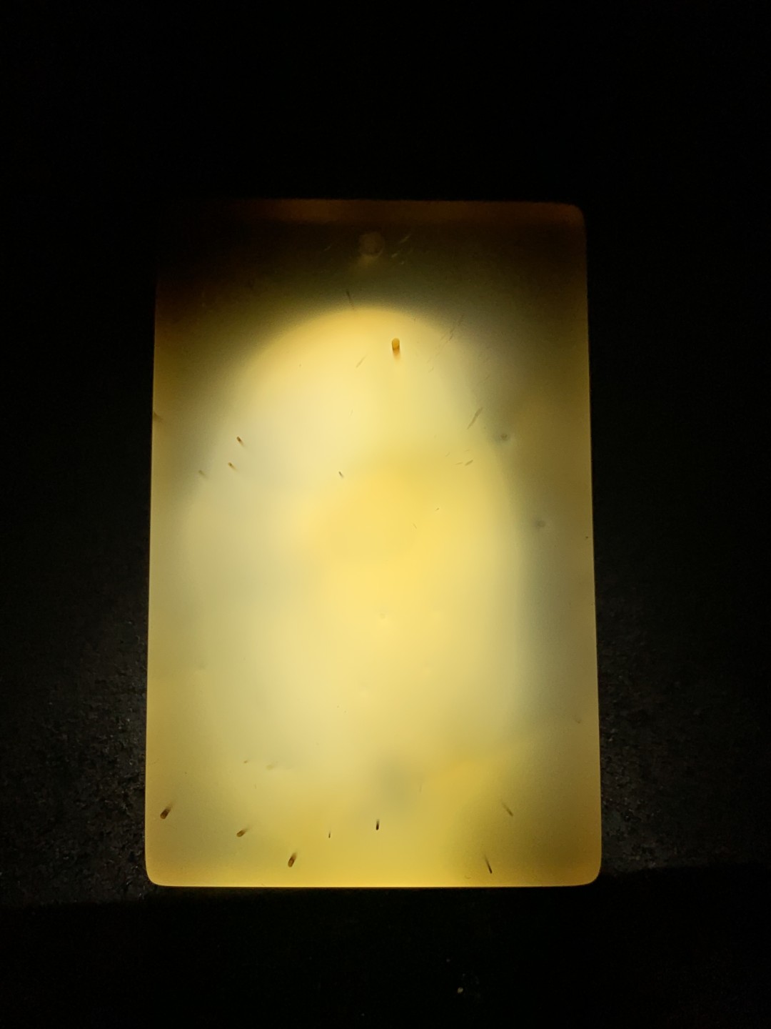 精美高玉化马达加斯加海洋玉髓俏色水墨点牌子一个！