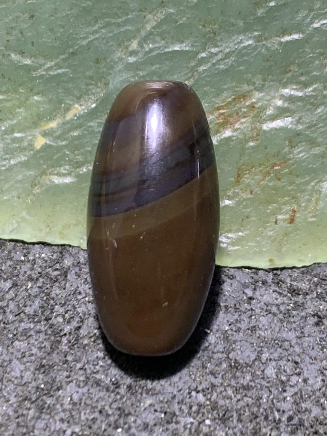 精美高玉化缠丝玛瑙小桶珠一颗，