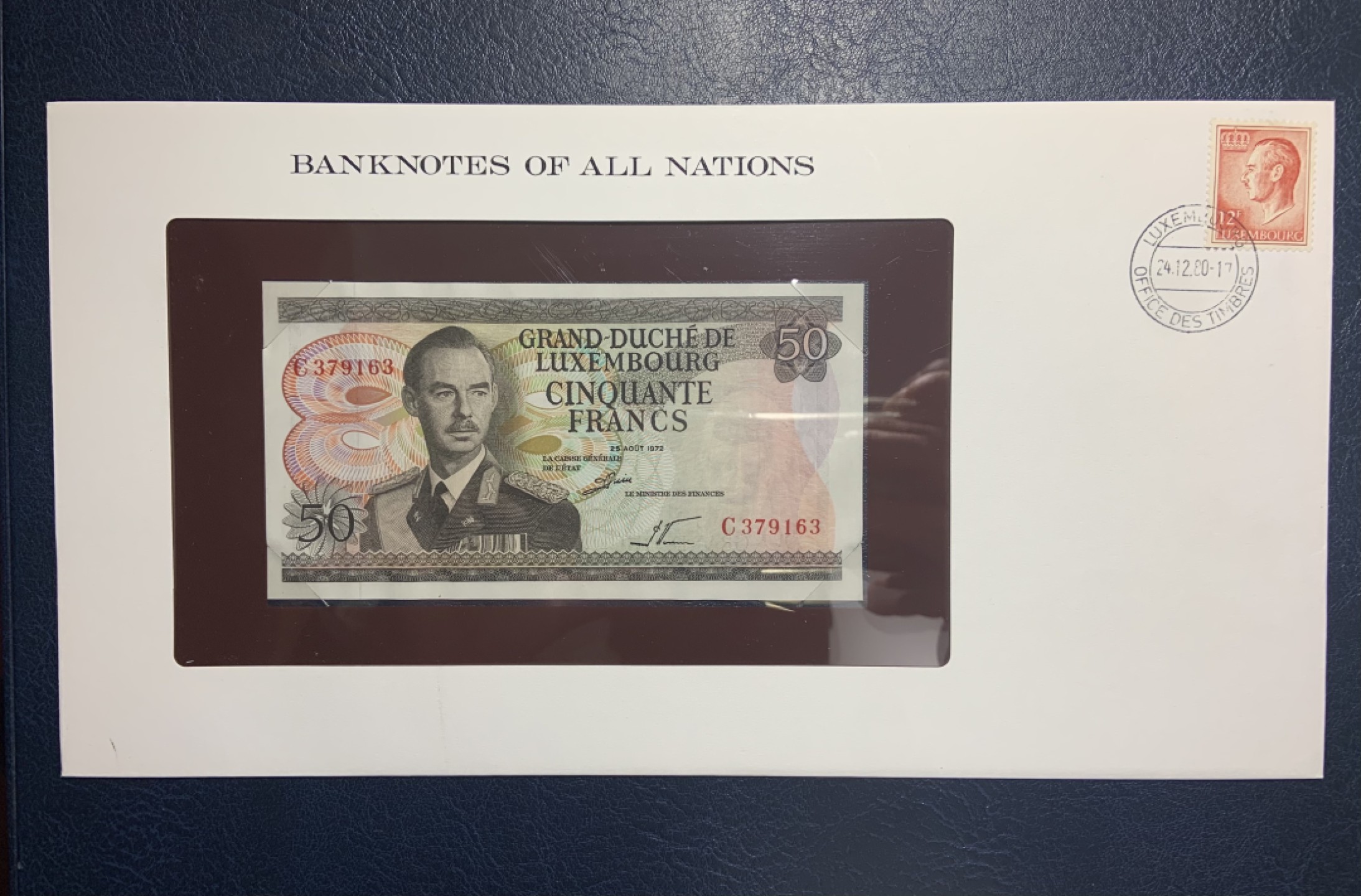 收藏联盟Quantum Auction 第222期拍卖 卢森堡1972年50法郎富兰克林邮币封 品相UNC 大炼钢