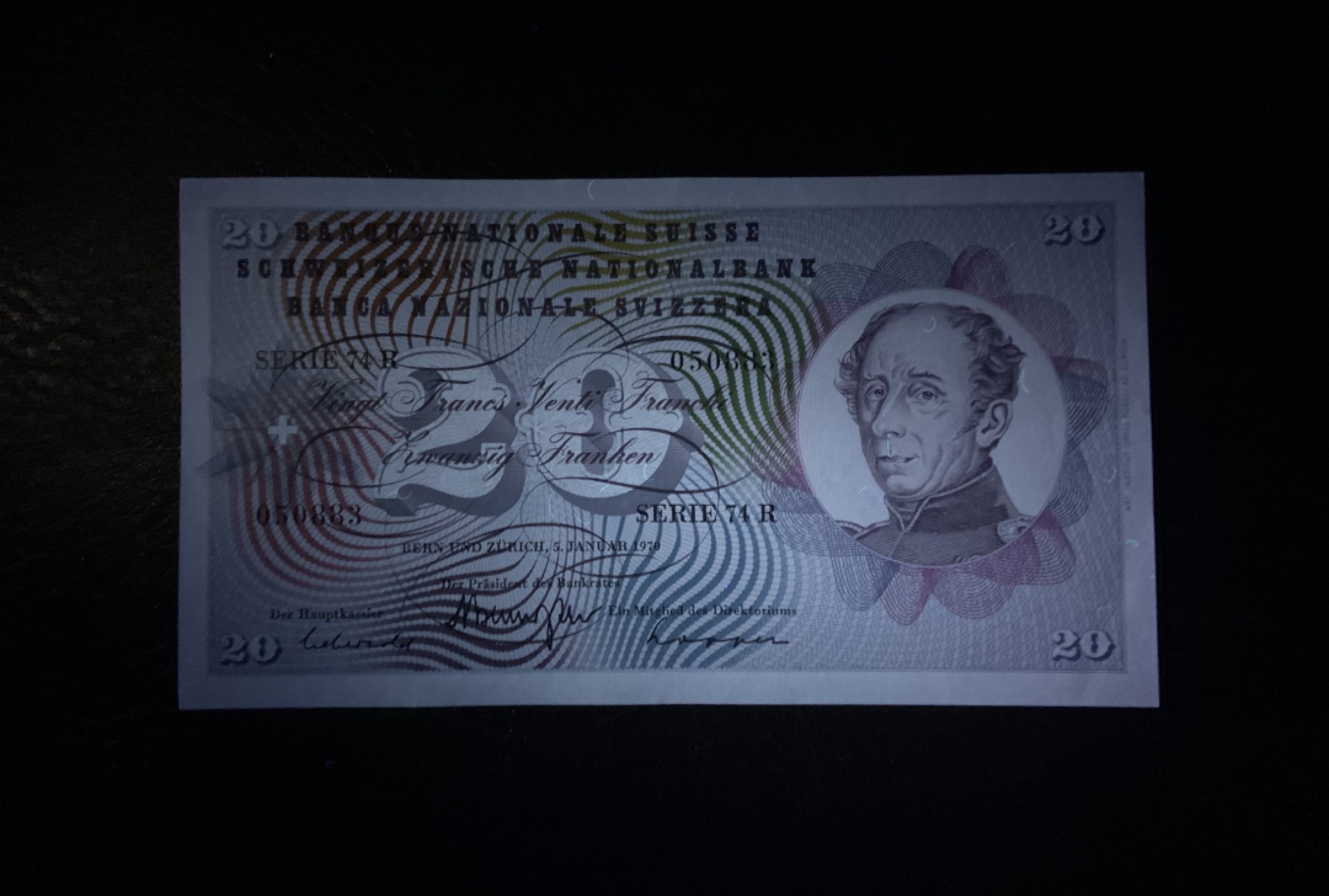 收藏联盟Quantum Auction 第222期拍卖 瑞士1970年20法郎 品相UNC-