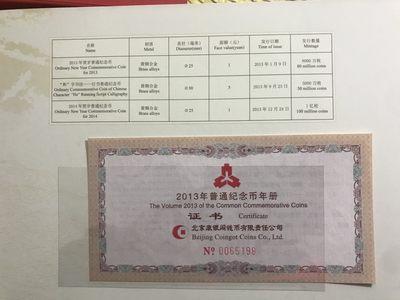 缤纷诚信拍633期 康银阁2013年册，内含和字币和生肖币共三枚