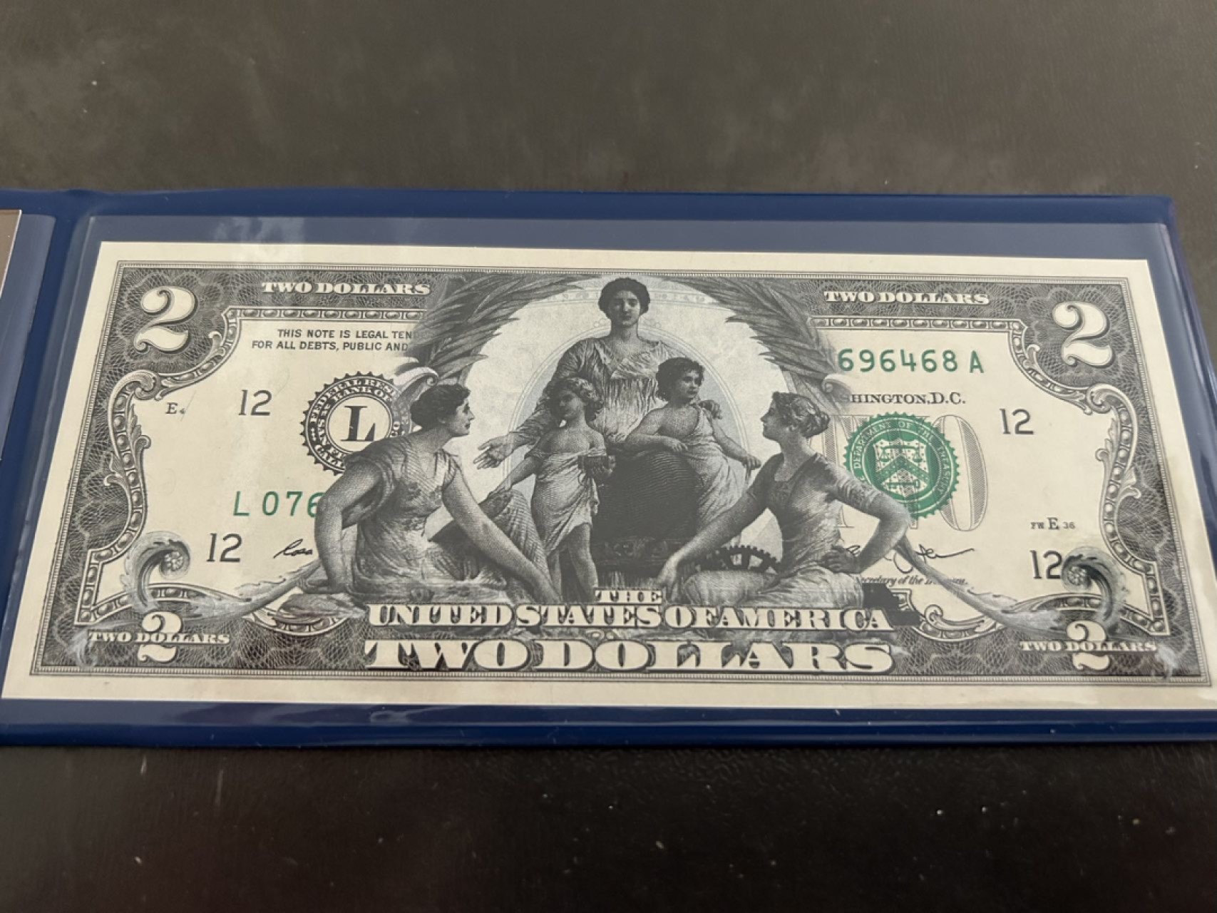 收藏联盟Quantum Auction 第223期拍卖 美国小头美元复刻教育券2元 品相UNC 带原装封套