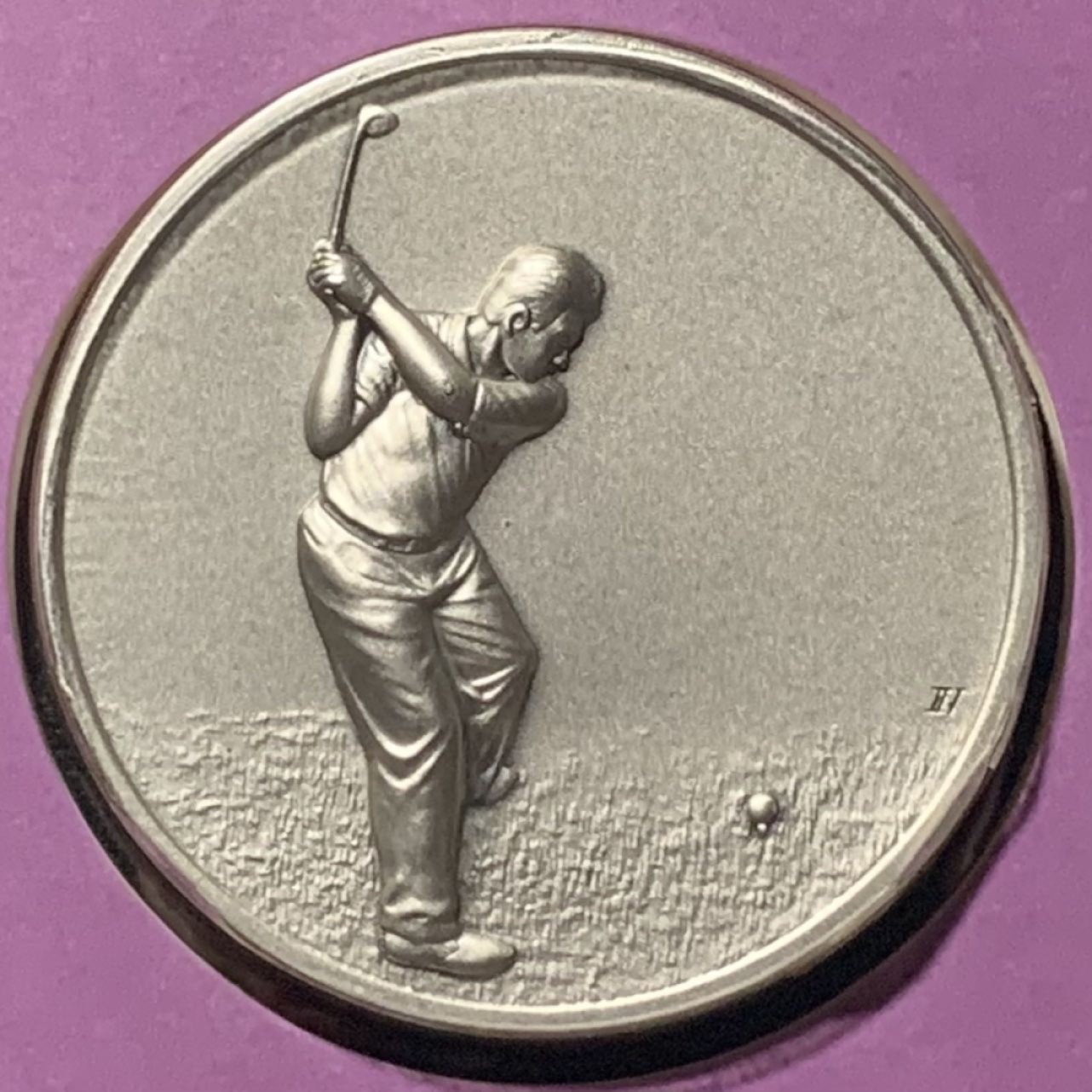 紫瑗钱币——第262期拍卖 日本 1999年 第24届国民体育大会 大银章 首日封带邮票 45克 0.999银