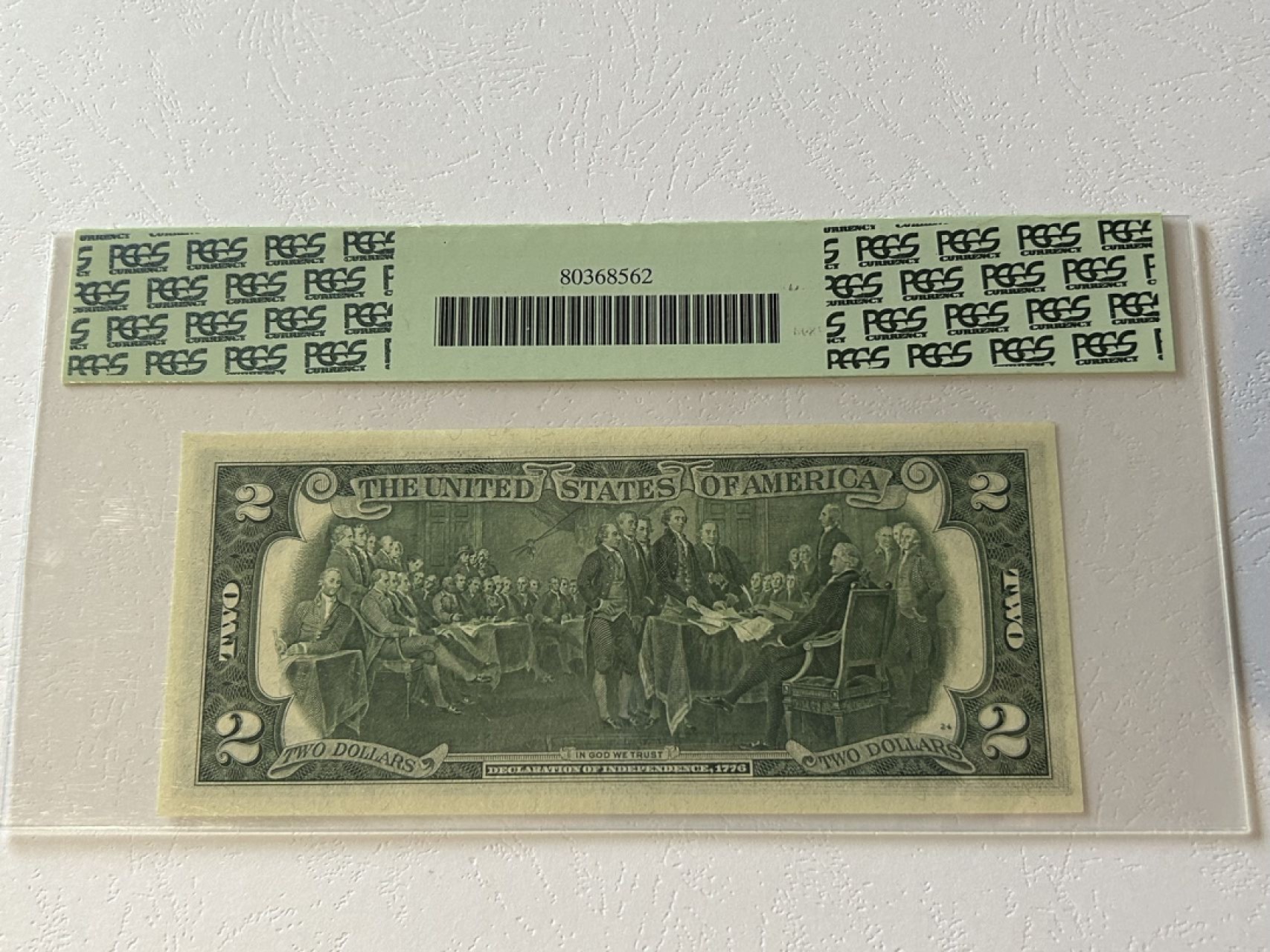 收藏联盟Quantum Auction 第223期拍卖 美国1976年联邦储备券2元 PCGS65 千位补号 圆圆 倒置号