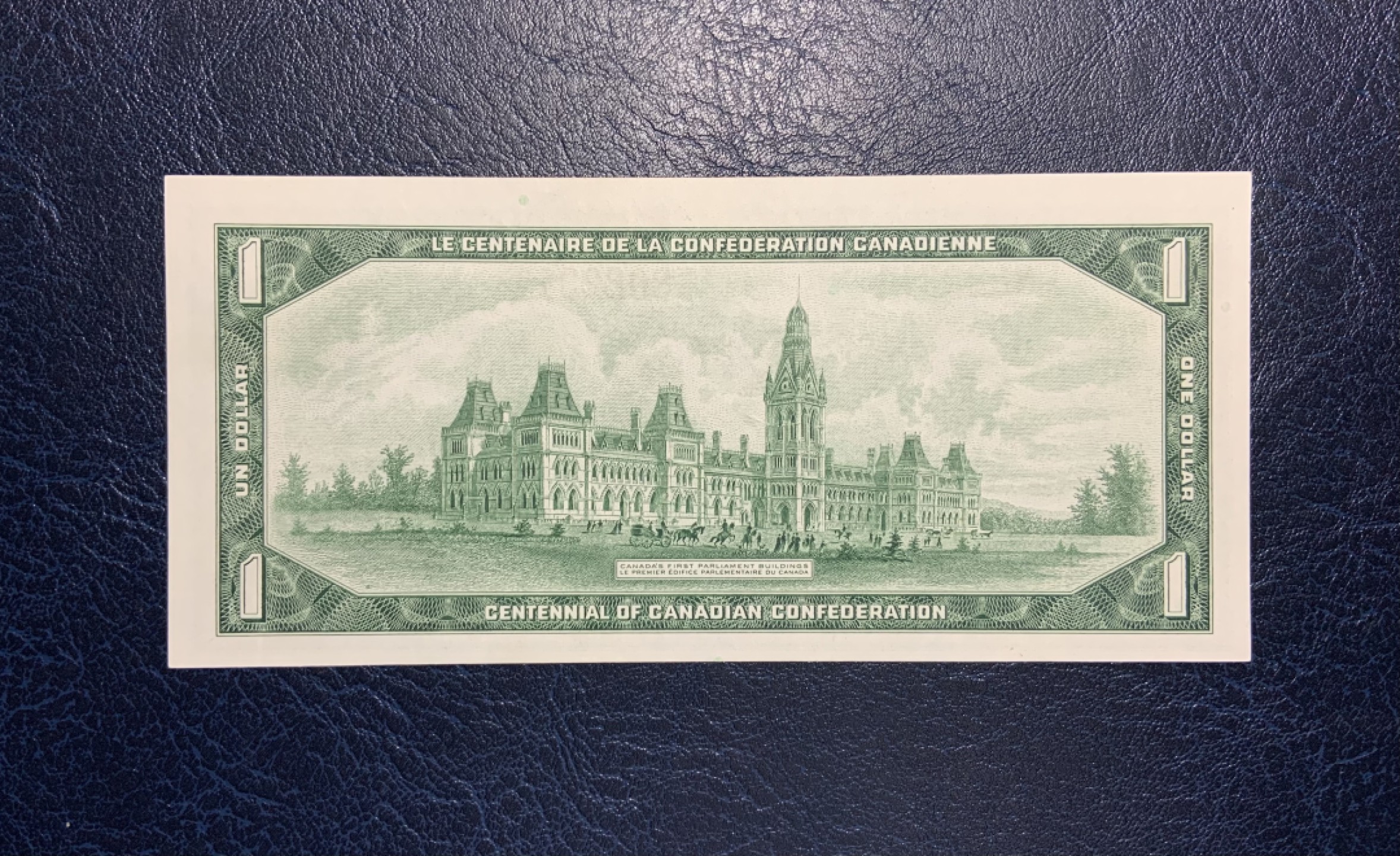收藏联盟Quantum Auction 第223期拍卖 加拿大1967年1元国会100周年纪念钞 品相UNC- 稀少带编号版