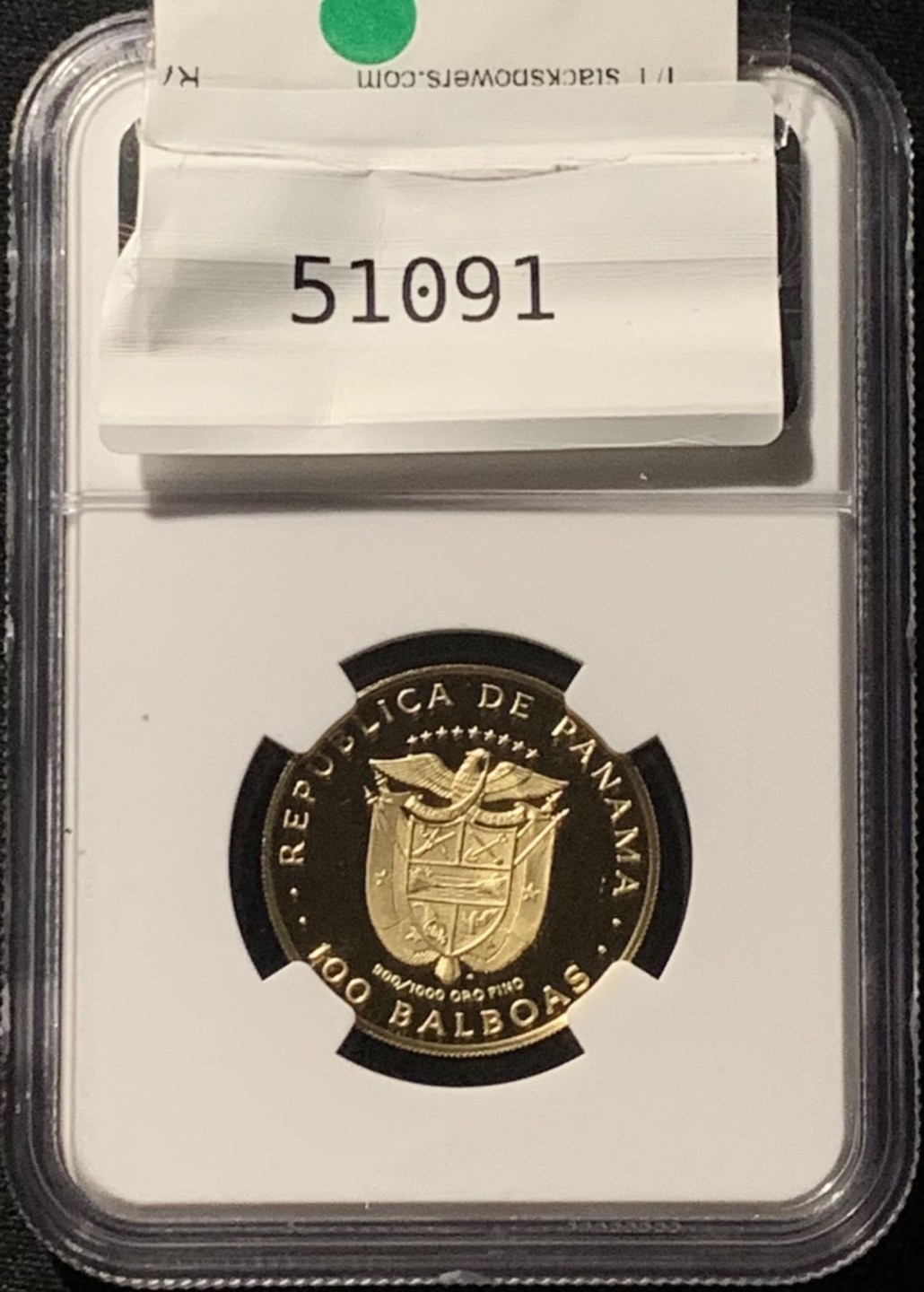 紫瑗钱币——第291期拍卖 巴拿马 1975年 巴尔博亚诞辰500周年 100巴波亚 金币 NGC PR69 UC