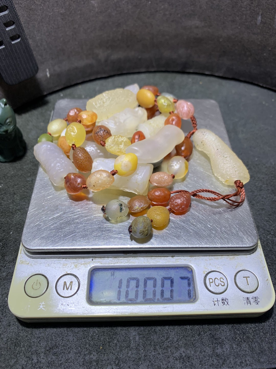 精美天然阿拉善管状玛瑙项链一条