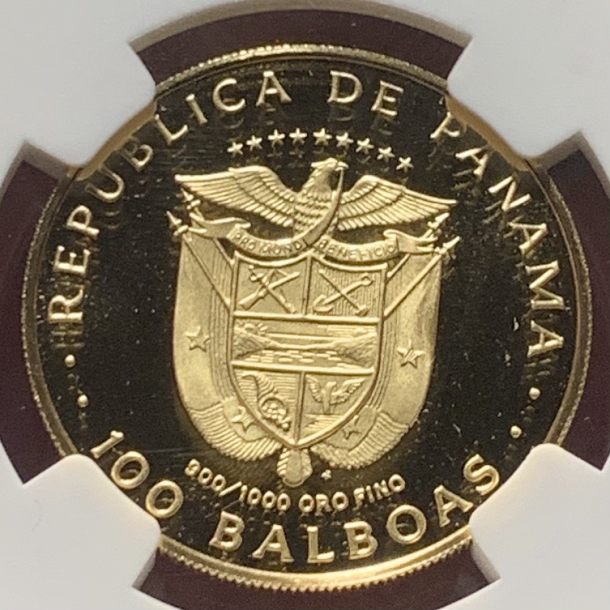 紫瑗钱币——第291期拍卖 巴拿马 1975年 巴尔博亚诞辰500周年 100巴波亚 金币 NGC PR69 UC