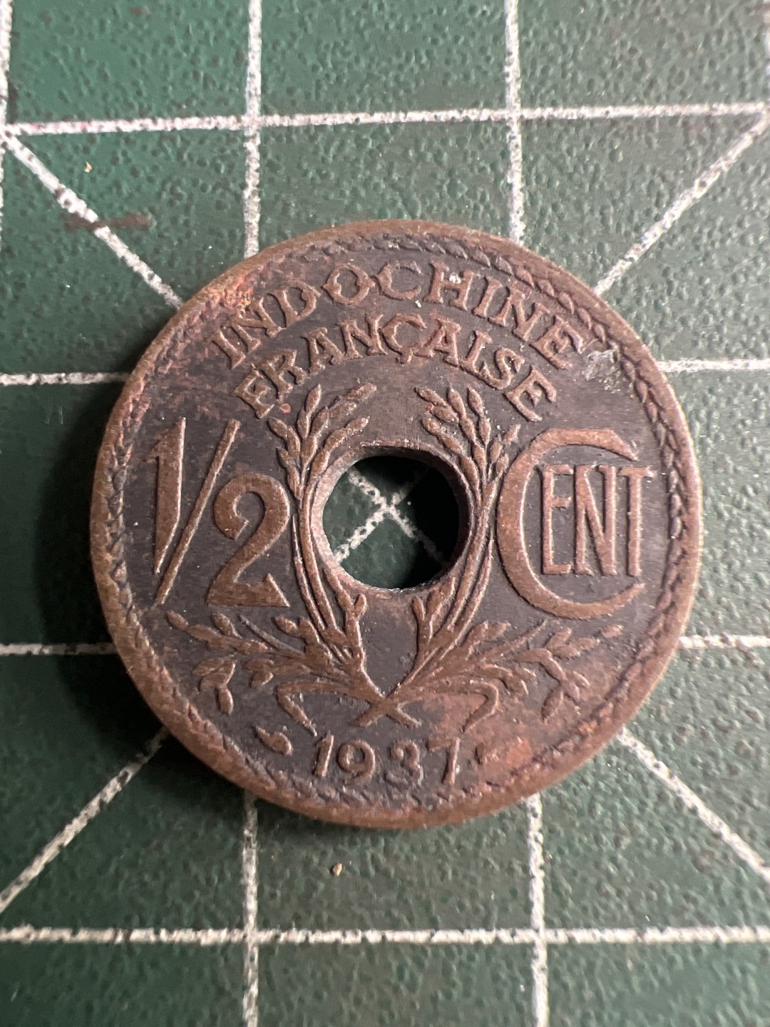 泡泡堂第270期  世界硬币 （无押金，捡漏，全场20包邮，偏远地区除外，接收代拍业务） 法国1937年1/2c