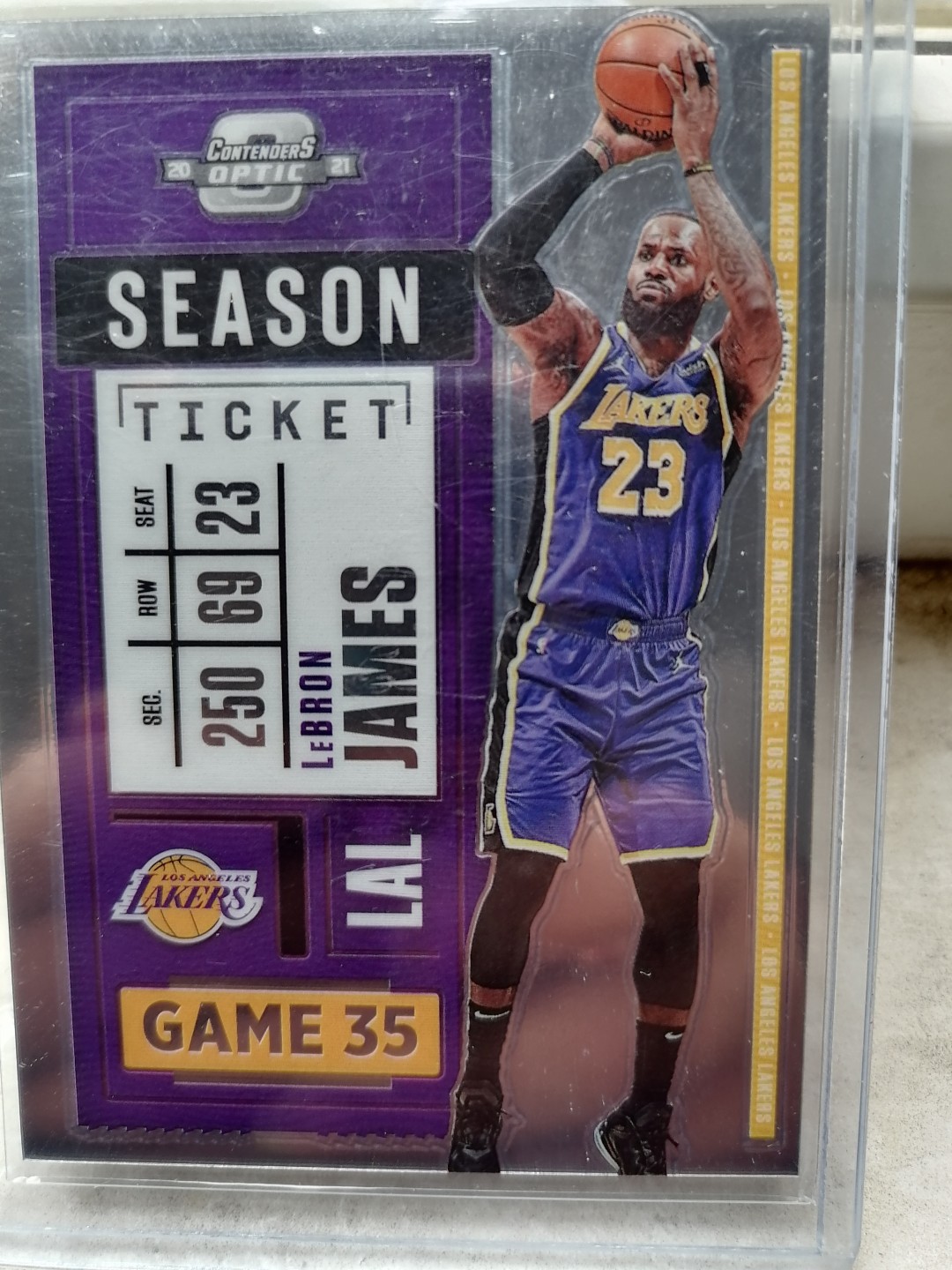 球星卡专场 2020-21-PANINI-球票OP-BASKETBALL-81一洛杉矶湖人一勒布朗詹姆斯