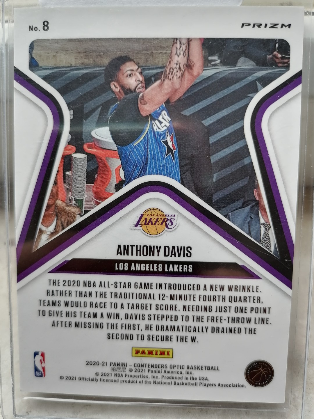 球星卡专场 2020-21-PANINI-球票-OP-BASKETBALL一超级巨星特卡－8一洛杉矶湖人 安东尼 戴维斯