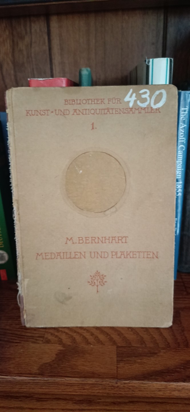 铸币章牌军功章目录（德英瑞士）第五期 BERNHART, Max. 奖牌和牌匾