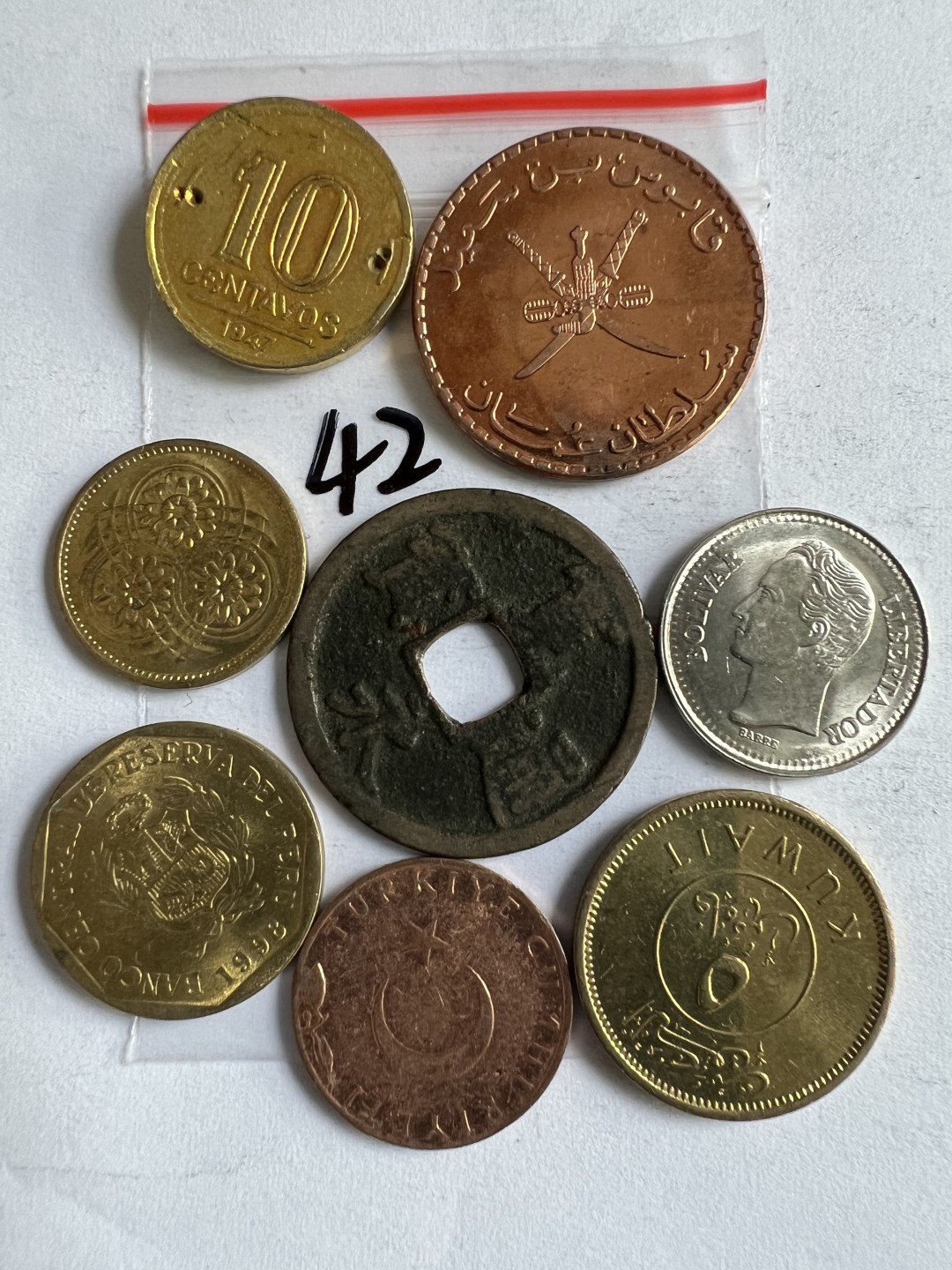 泡泡堂第203期  世界硬币（无押金，无佣金，捡漏，全场20包邮，偏远地区除外） 硬币一袋42