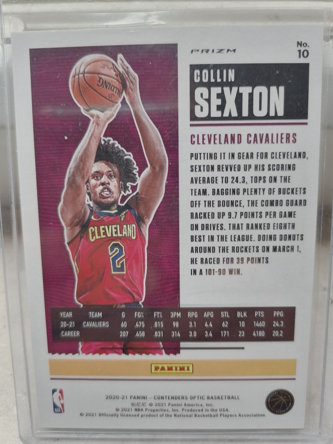 球星卡专场 2020-21-PANINI-球票  OP-BASKETBALL-10-克利夫兰骑士-科林塞克斯顿