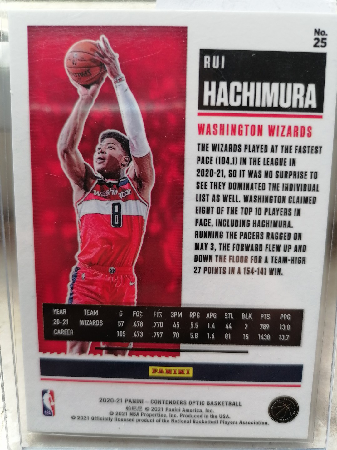 球星卡专场 2020-21PANINI-球票OP-BASKETBALL-25-华盛顿奇才 八村垒