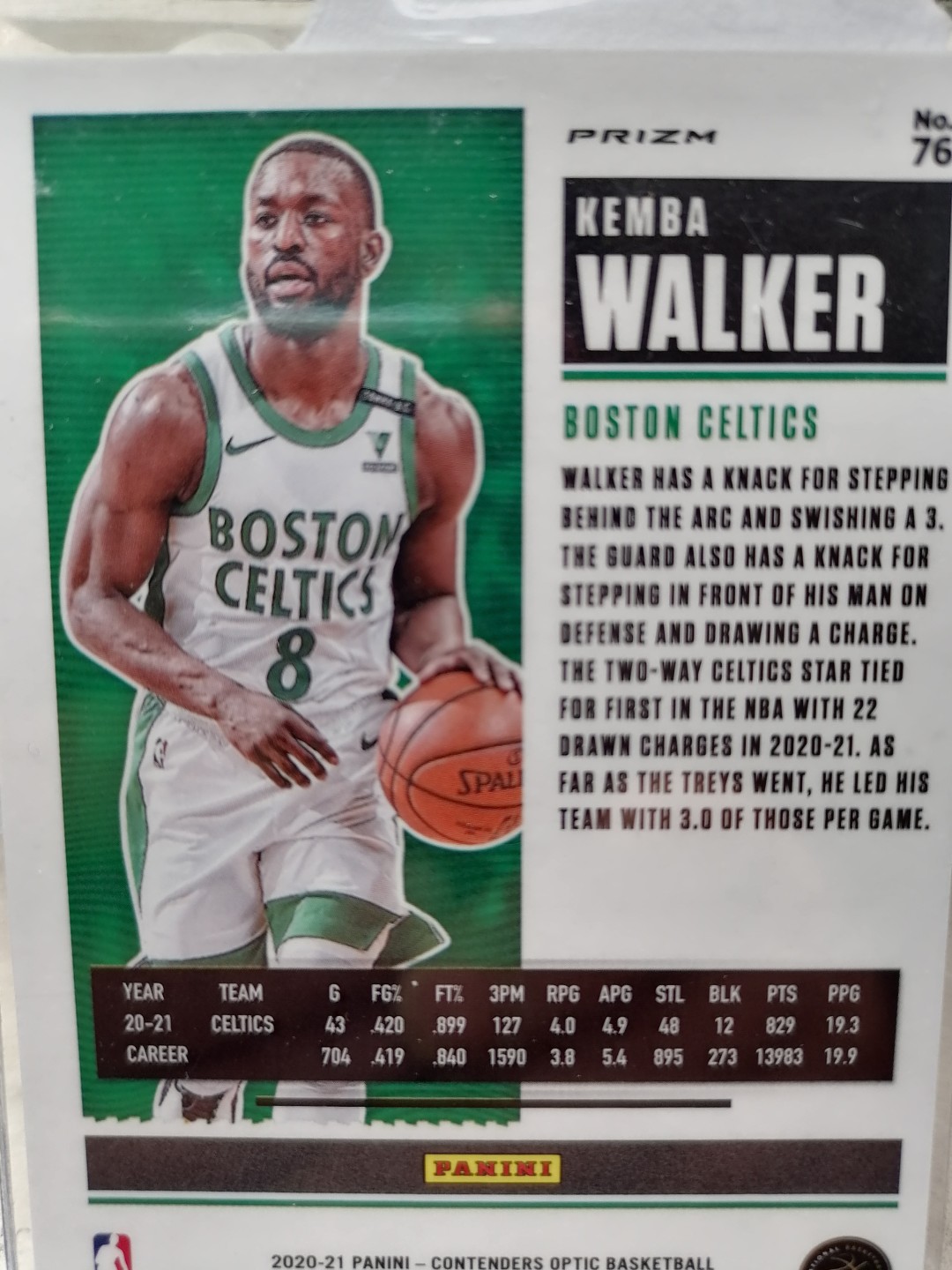 球星卡专场 2020-21 PANINI- 球票-OP-BASKETBALL-76-凯尔特人蓝球队-肯巴沃克