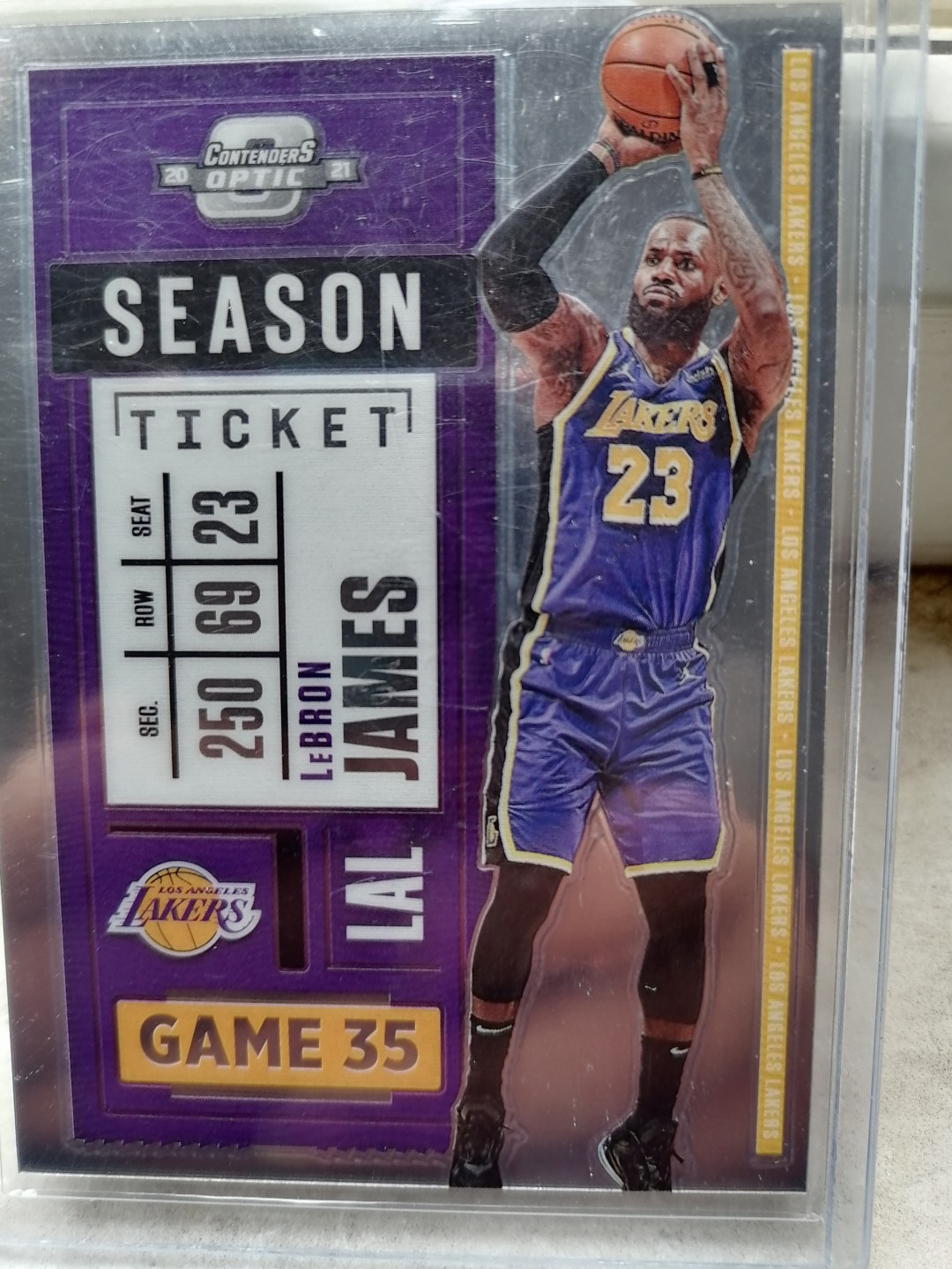 球星卡专场 2020-21-PANINI-球票OP-BASKETBALL-81一洛杉矶湖人一勒布朗詹姆斯