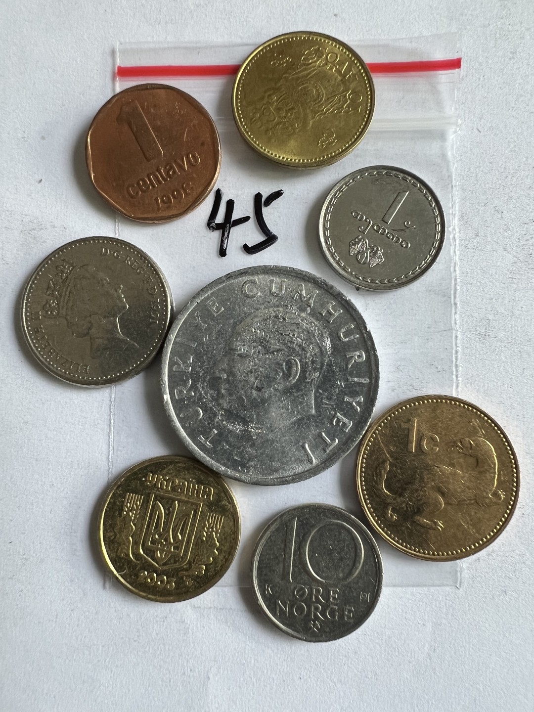 泡泡堂第223期  世界硬币 （无押金，无佣金，捡漏，全场20包邮，偏远地区除外） 硬币一袋45