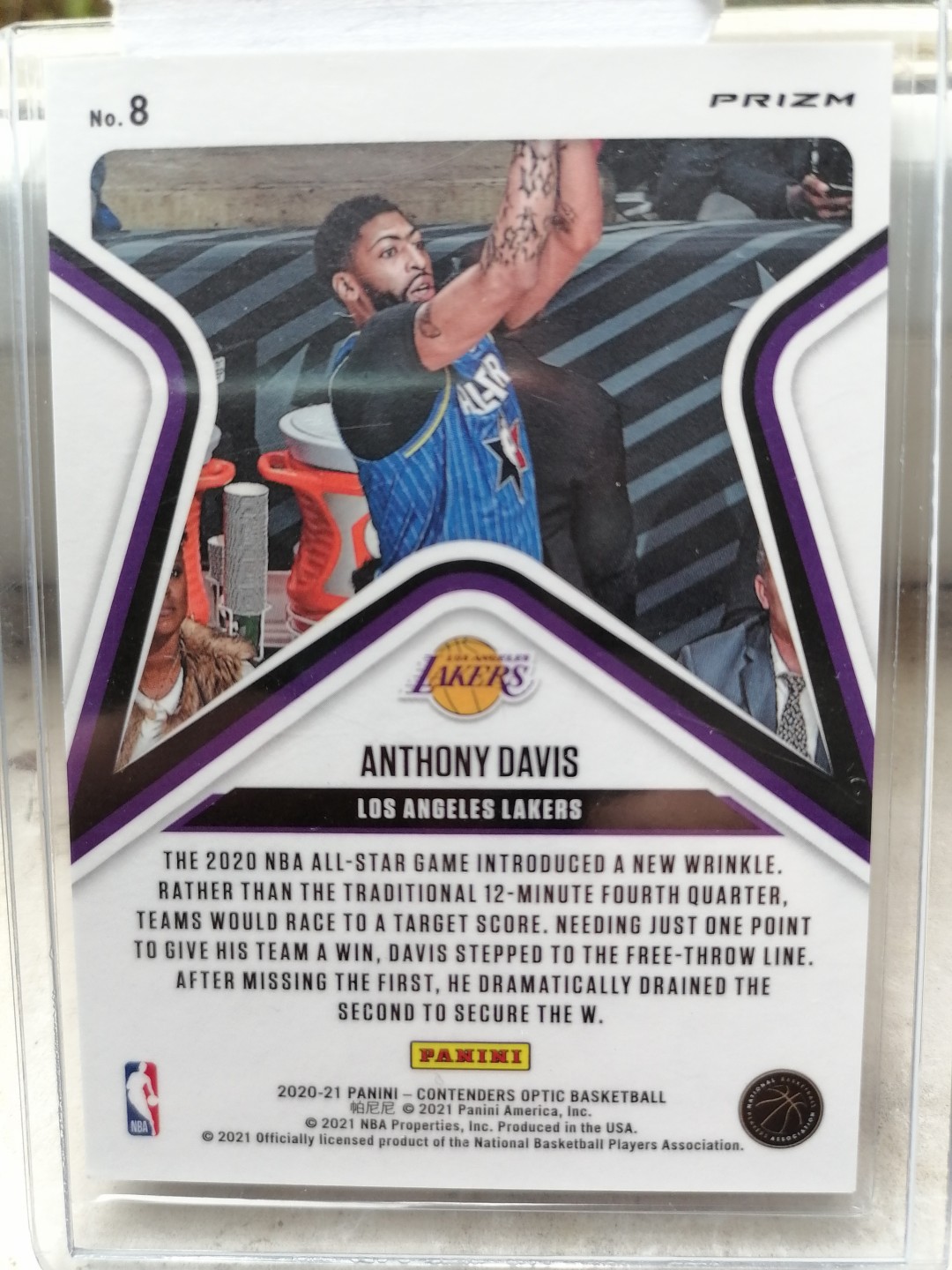 球星卡专场 2020-21-PANINI-球票-OP-BASKETBALL一超级巨星特卡－8一洛杉矶湖人 安东尼 戴维斯