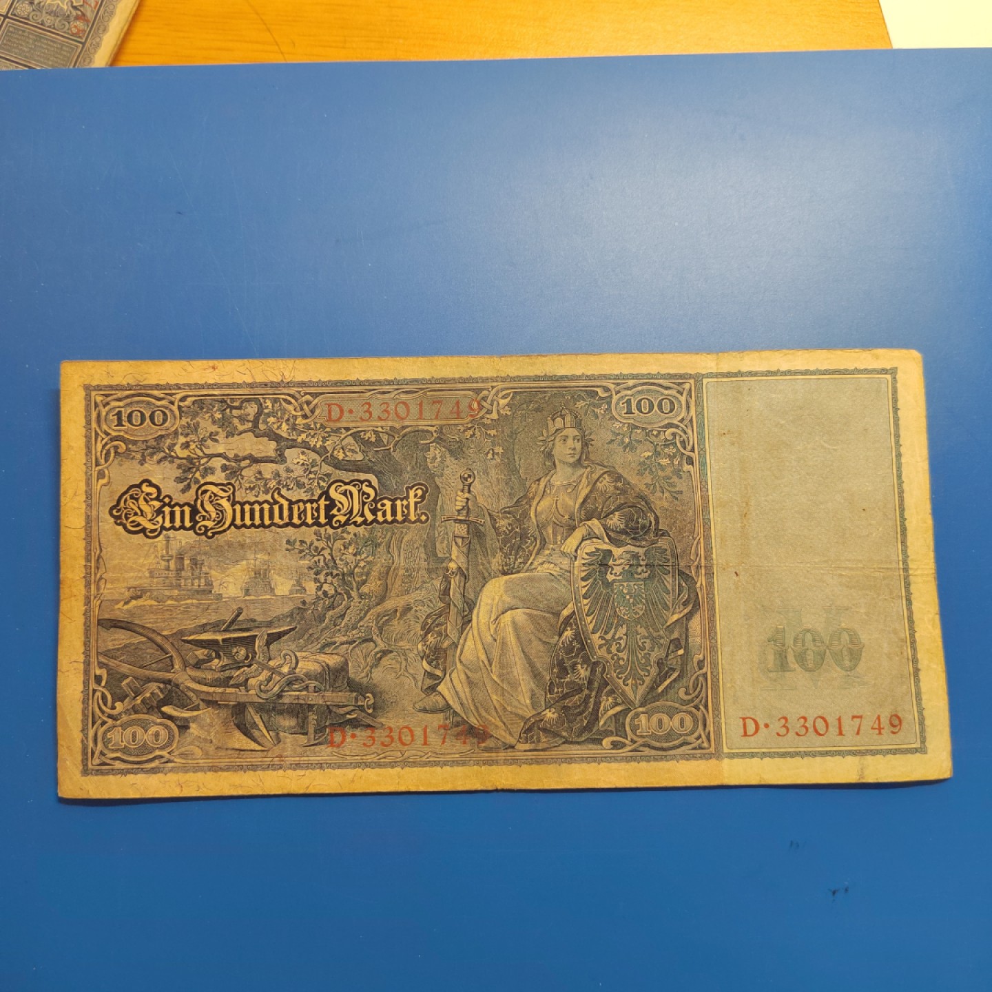 王之爱好～外国纸币 1910年，100马克，德国纸币