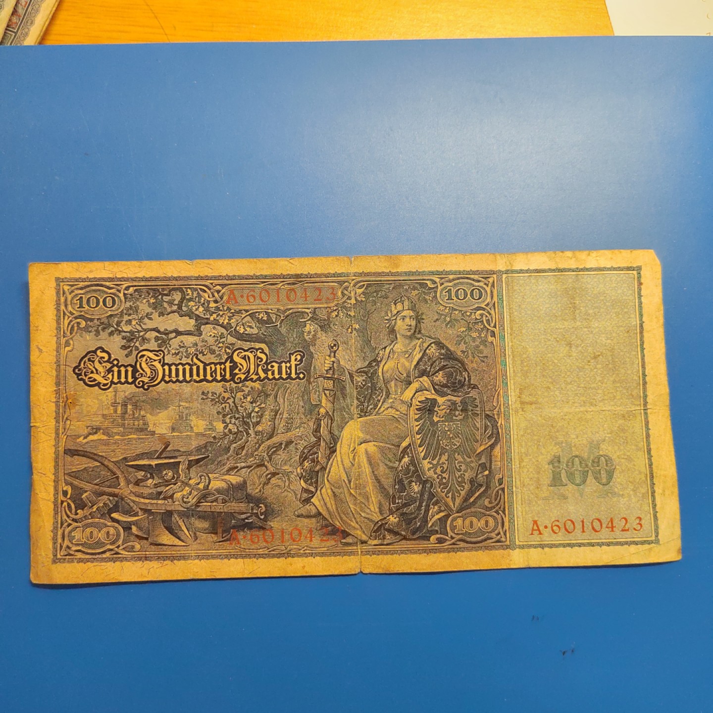 王之爱好～外国纸币 1910年，100马克，德国纸币
