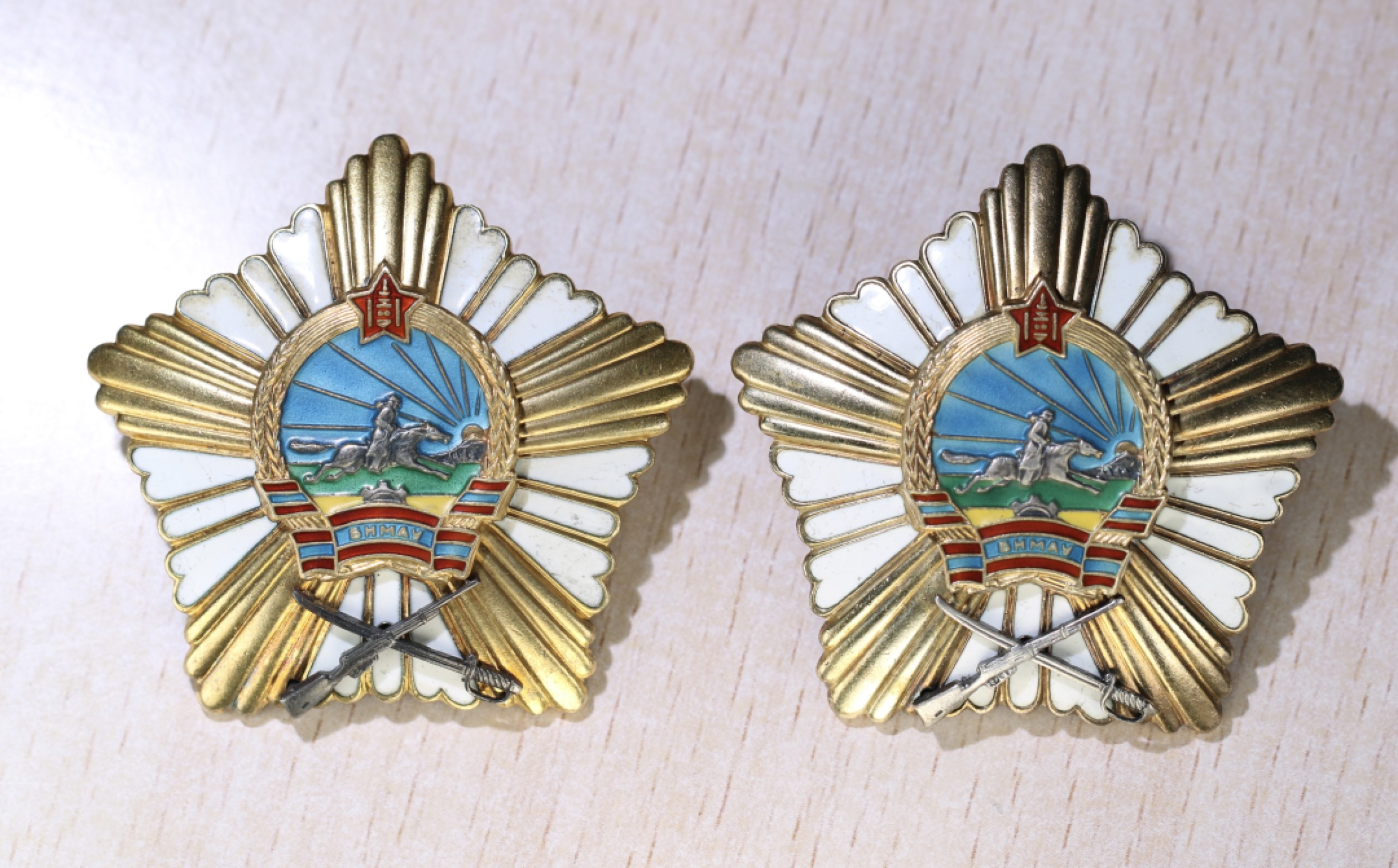 大猫徽章拍卖第213期 蒙古🇲🇳战功联号一对 全品