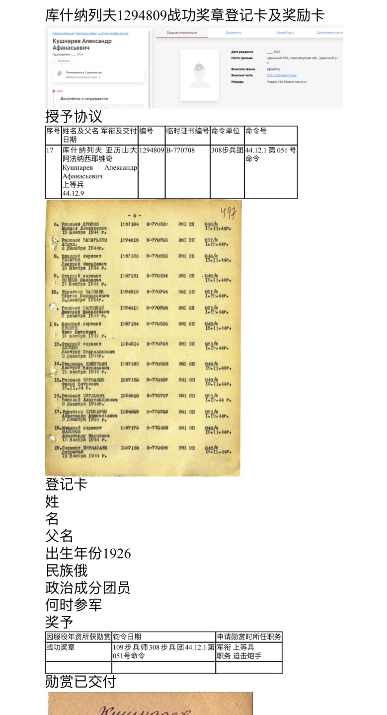 大猫徽章拍卖第213期 苏联战功奖章一组 档案齐全