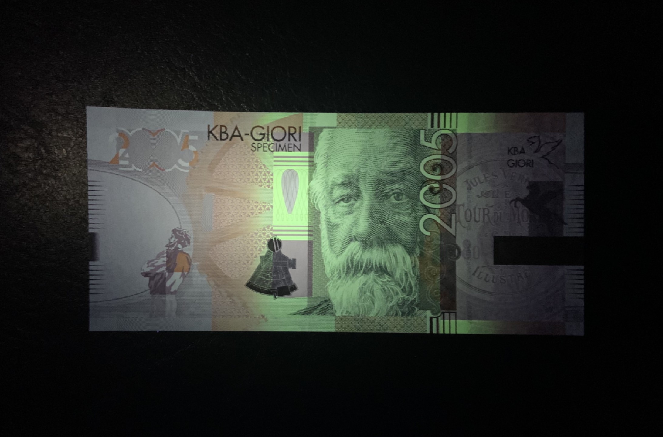 收藏联盟Quantum Auction 第224期拍卖 瑞士KBA公司2005年儒勒.凡尔纳纪念测试钞 品相全新UNC