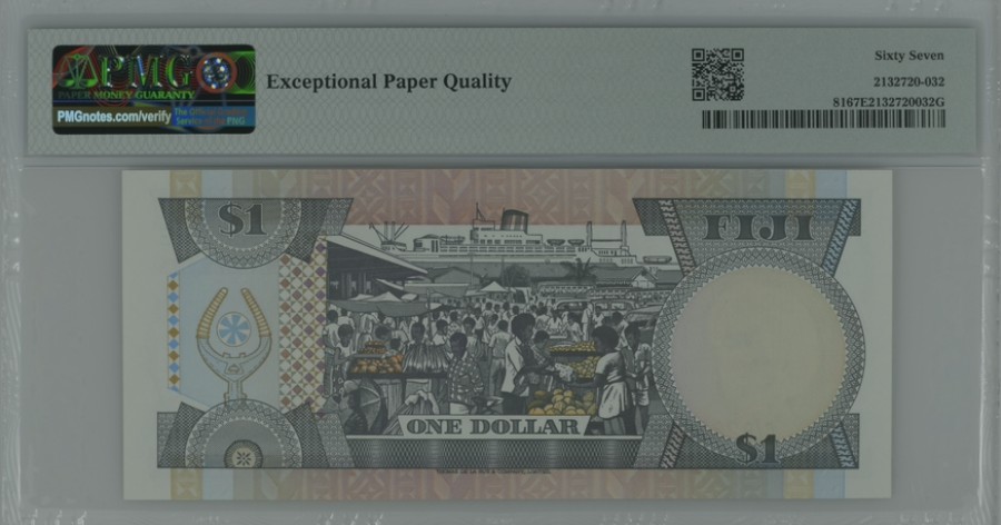 收藏联盟Quantum Auction 第224期拍卖 斐济群岛1983年1元 PMG67