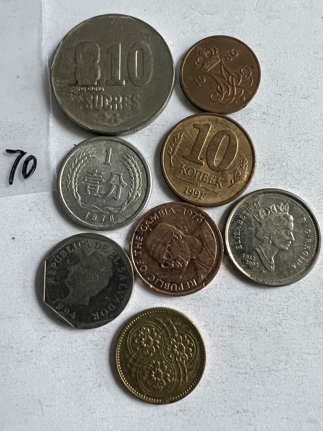 泡泡堂第191期  世界硬币（无押金，无佣金，捡漏，全场20包邮，偏远地区除外） 硬币一袋70