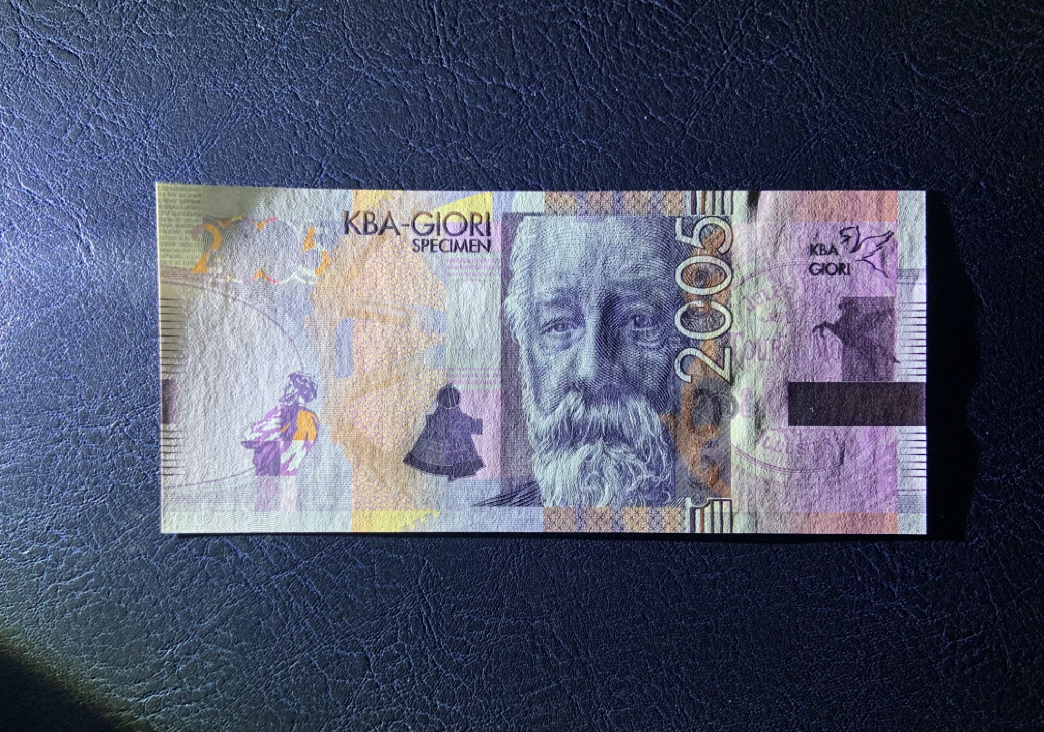 收藏联盟Quantum Auction 第224期拍卖 瑞士KBA公司2005年儒勒.凡尔纳纪念测试钞 品相全新UNC