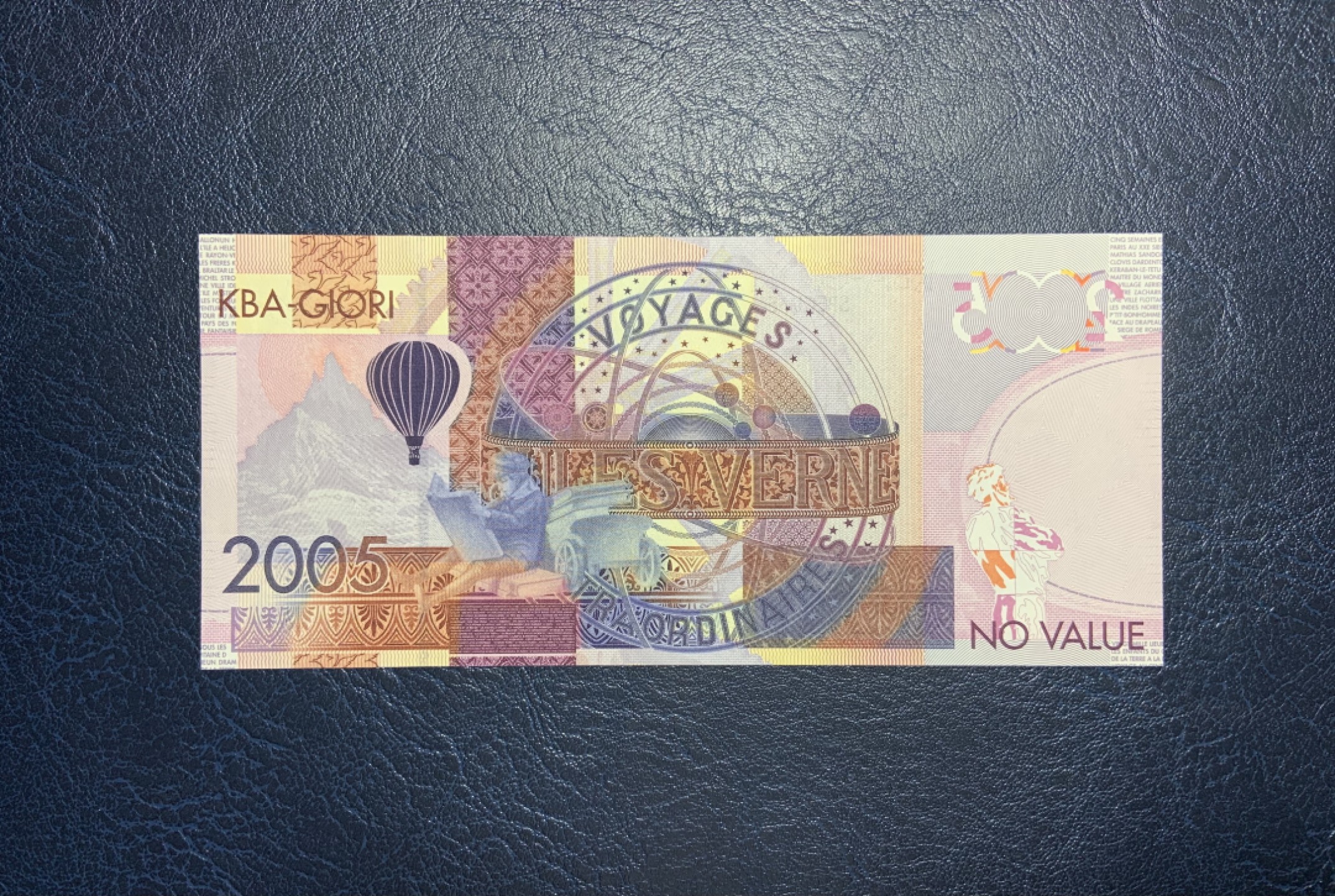 收藏联盟Quantum Auction 第224期拍卖 瑞士KBA公司2005年儒勒.凡尔纳纪念测试钞 品相全新UNC
